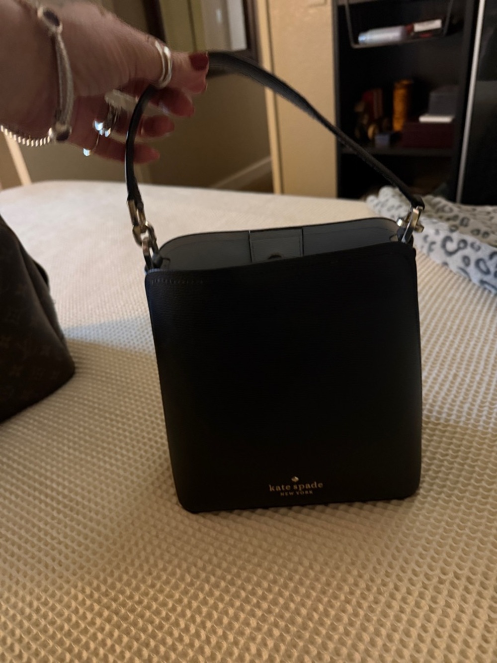 kate spade Black Structured Top-Handle Crossbody Bag